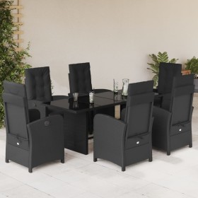 7-piece garden dining set and black synthetic rattan cushions by , Garden sets - Ref: Foro24-3212488, Price: 984,65 €, Discou...