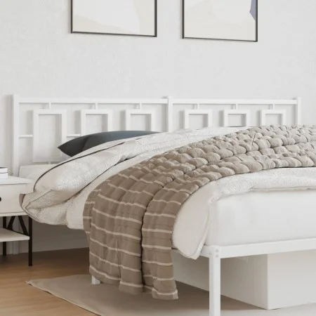 White metal headboard 200 cm by , Headboards and footboards - Ref: Foro24-374328, Price: 49,62 €, Discount: %