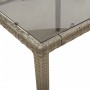 Garden table glass surface PE rattan gray 150x90x75 cm by , Garden tables - Ref: Foro24-365532, Price: 159,68 €, Discount: %