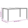 Garden table glass surface PE rattan gray 150x90x75 cm by , Garden tables - Ref: Foro24-365532, Price: 159,68 €, Discount: %