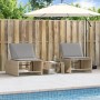 Sonnenliegen mit Tisch 2 Einheiten beige synthetisches Rattan von , Liegen - Ref: Foro24-368425, Preis: 180,34 €, Rabatt: %