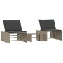 Sun loungers with table 2 units light gray synthetic rattan by , Loungers - Ref: Foro24-368427, Price: 180,93 €, Discount: %