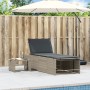 Sun loungers with table 2 units light gray synthetic rattan by , Loungers - Ref: Foro24-368427, Price: 180,93 €, Discount: %