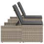 Sun loungers with table 2 units light gray synthetic rattan by , Loungers - Ref: Foro24-368427, Price: 180,93 €, Discount: %