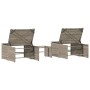 Sun loungers with table 2 units light gray synthetic rattan by , Loungers - Ref: Foro24-368427, Price: 180,93 €, Discount: %