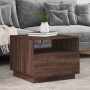 Coffee table with LED lights oak brown 50x49x40 cm by , Coffee table - Ref: Foro24-839832, Price: 79,99 €, Discount: %