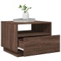 Coffee table with LED lights oak brown 50x49x40 cm by , Coffee table - Ref: Foro24-839832, Price: 79,99 €, Discount: %