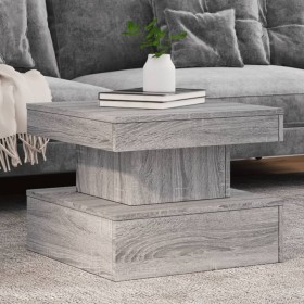 Coffee table with LED lights Sonoma gray 50x50x40 cm by , Coffee table - Ref: Foro24-839845, Price: 73,99 €, Discount: %