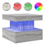 Coffee table with LED lights Sonoma gray 50x50x40 cm by , Coffee table - Ref: Foro24-839845, Price: 70,18 €, Discount: %