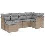 Garden sofa set with beige cushions mix 6 pieces PE rattan by , Garden sets - Ref: Foro24-3263175, Price: 384,11 €, Discount: %