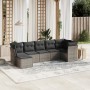 7-teiliges Gartensofa-Set mit grauen PE-Rattan-Kissen von , Gartensets - Ref: Foro24-3263196, Preis: 451,21 €, Rabatt: %