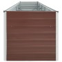 Brown galvanized steel flower bed 400x80x45 cm by vidaXL, Pots and planters - Ref: Foro24-47058, Price: 86,10 €, Discount: %