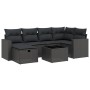 7-piece garden dining set and black synthetic rattan cushions by , Garden sets - Ref: Foro24-3263491, Price: 436,94 €, Discou...