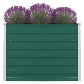 Raised green galvanized steel planter 100x100x77 cm by vidaXL, Pots and planters - Ref: Foro24-47021, Price: 59,02 €, Discoun...