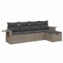 Garden sofa set with cushions 5 pieces gray synthetic rattan by , Garden sets - Ref: Foro24-3263776, Price: 326,36 €, Discoun...