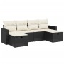 6-piece garden sofa set and black synthetic rattan cushions by , Garden sets - Ref: Foro24-3263542, Price: 346,83 €, Discount: %