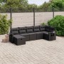 7-teiliges Garten-Essset und schwarze Kissen aus synthetischem Rattan von , Gartensets - Ref: Foro24-3263811, Preis: 474,28 €...