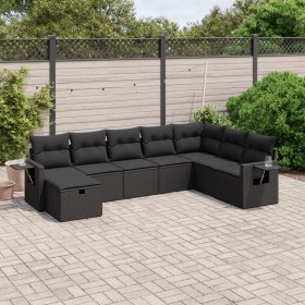 8-teiliges Gartensofa-Set und schwarze synthetische Rattankissen von , Gartensets - Ref: Foro24-3263891, Preis: 504,21 €, Rab...