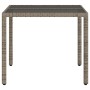 Garden table glass surface PE rattan gray 90x90x75 cm by , Garden tables - Ref: Foro24-365526, Price: 117,24 €, Discount: %