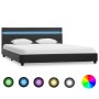 Estructura de cama con LED cuero sintético gris 120x200 cm de vidaXL, Camas y somieres - Ref: Foro24-284800, Precio: 216,92 €...