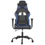 Black and blue synthetic leather massage gaming chair by , Gaming chairs - Ref: Foro24-345399, Price: 125,68 €, Discount: %