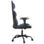 Black and blue synthetic leather massage gaming chair by , Gaming chairs - Ref: Foro24-345399, Price: 125,68 €, Discount: %