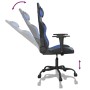 Black and blue synthetic leather massage gaming chair by , Gaming chairs - Ref: Foro24-345399, Price: 125,68 €, Discount: %