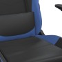 Black and blue synthetic leather massage gaming chair by , Gaming chairs - Ref: Foro24-345399, Price: 125,68 €, Discount: %