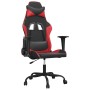 Black and red synthetic leather massage gaming chair by , Gaming chairs - Ref: Foro24-345400, Price: 121,69 €, Discount: %