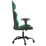 Black and green synthetic leather massage gaming chair by , Gaming chairs - Ref: Foro24-345402, Price: 121,69 €, Discount: %