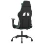 Black and green synthetic leather massage gaming chair by , Gaming chairs - Ref: Foro24-345402, Price: 121,69 €, Discount: %