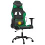 Black and green synthetic leather massage gaming chair by , Gaming chairs - Ref: Foro24-345402, Price: 121,69 €, Discount: %