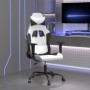 Silla gaming de masaje cuero sintético blanco y negro de , Sillones para videojuegos - Ref: Foro24-345409, Precio: 126,25 €, ...