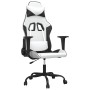 Black and white synthetic leather massage gaming chair by , Gaming chairs - Ref: Foro24-345409, Price: 126,25 €, Discount: %