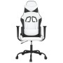 Silla gaming de masaje cuero sintético blanco y negro de , Sillones para videojuegos - Ref: Foro24-345409, Precio: 126,25 €, ...