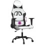 Schwarz-weißer Massage-Gaming-Stuhl aus Kunstleder von , Gaming-Stühle - Ref: Foro24-345409, Preis: 126,25 €, Rabatt: %