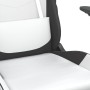 Silla gaming de masaje cuero sintético blanco y negro de , Sillones para videojuegos - Ref: Foro24-345409, Precio: 126,25 €, ...