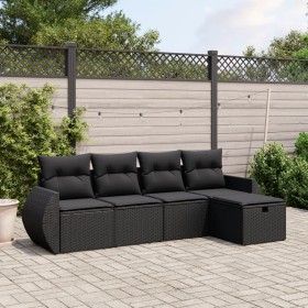 5-teiliges Gartenmöbel-Set und schwarze synthetische Rattankissen von , Gartensets - Ref: Foro24-3264081, Preis: 331,99 €, Ra...