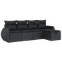 Set de muebles de jardín 5 pzas y cojines ratán sintético negro de , Conjuntos de jardín - Ref: Foro24-3264081, Precio: 318,0...