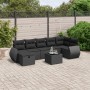 8-teiliges Gartensofa-Set und schwarze synthetische Rattankissen von , Gartensets - Ref: Foro24-3264131, Preis: 548,25 €, Rab...