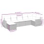 Gartensofa-Set mit beigem Kissenmix, 7-teilig aus PE-Rattan von , Gartensets - Ref: Foro24-3264125, Preis: 500,58 €, Rabatt: %