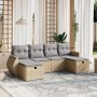 Garden sofa set with beige cushions mix 6 pieces PE rattan by , Garden sets - Ref: Foro24-3264165, Price: 409,96 €, Discount: %