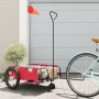 Iron bicycle trailer and red Oxford cloth by , Bicycle trailers - Ref: Foro24-94188, Price: 78,99 €, Discount: %