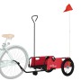 Iron bicycle trailer and red Oxford cloth by , Bicycle trailers - Ref: Foro24-94188, Price: 78,99 €, Discount: %