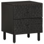 Solid black mango wood bedside table 40x33x46 cm by , Nightstands - Ref: Foro24-356817, Price: 79,33 €, Discount: %