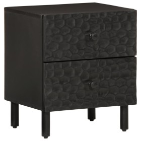 Mesita de noche de madera maciza de mango negra 40x33x46 cm de , Mesitas de noche - Ref: Foro24-356817, Precio: 79,99 €, Desc...