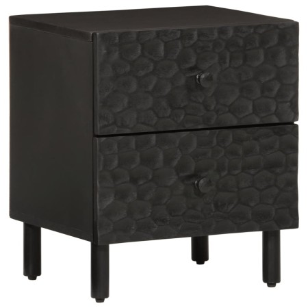 Mesita de noche de madera maciza de mango negra 40x33x46 cm de , Mesitas de noche - Ref: Foro24-356817, Precio: 79,33 €, Desc...