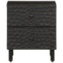 Mesita de noche de madera maciza de mango negra 40x33x46 cm de , Mesitas de noche - Ref: Foro24-356817, Precio: 79,33 €, Desc...