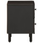 Solid black mango wood bedside table 40x33x46 cm by , Nightstands - Ref: Foro24-356817, Price: 79,33 €, Discount: %