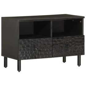 Mueble de TV madera maciza de mango negro 70x33x46 cm de , Muebles TV - Ref: Foro24-356820, Precio: 103,99 €, Descuento: %